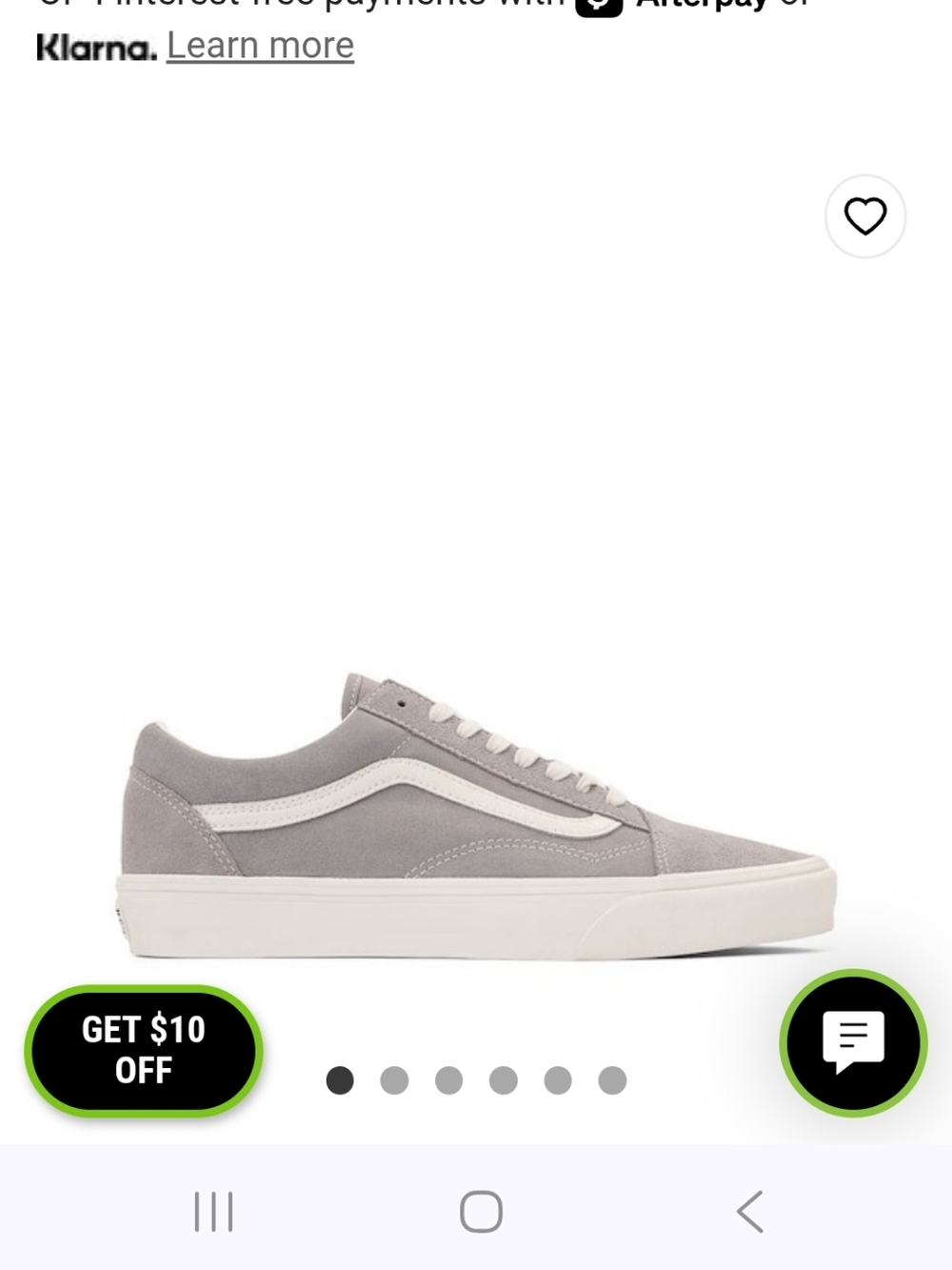 Gray Suede Vans Sneaker Low Top with White Stripe Size (Womens 7/ Mens 5.5)